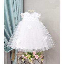 White Handmade Baby Girl Christening Dress Style LAURA BIS