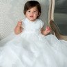 Sarah Louise Ivory Baby Girl Christening Gown & Bonnet Style 001055S