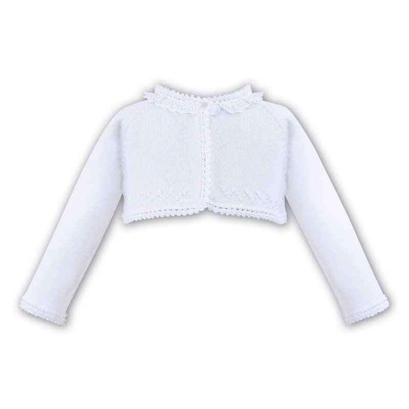 SARAH LOUISE WHITE BABY GIRL CHRISTENING CARDIGAN STYLE 006686