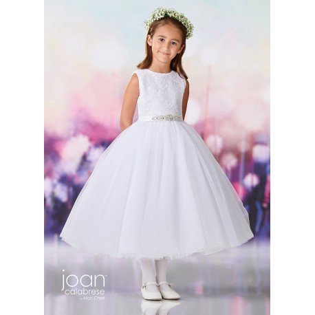 JOAN CALABRESE WHITE FIRST HOLY COMMUNION DRESS STYLE 119390