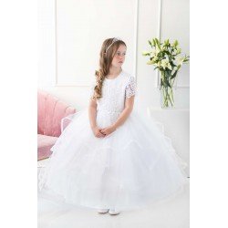 Handmade White First Holy Communion Dress Style T-798