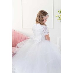 Handmade White First Holy Communion Dress Style T-798