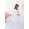 Handmade White First Holy Communion Dress Style T-798