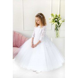 Handmade White First Holy Communion Dress Style T-900