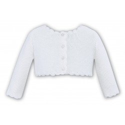 Sarah Louise White Knitted Bolero Style 006719