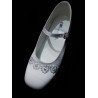 White Satin First Holy Communion Shoes Style 5806