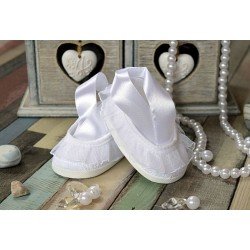 LACE CHRISTENING SHOES BALLERINA STYLE M018
