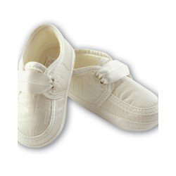 Sarah Louise Ivory Baby Boy Christening Shoes Style 004477