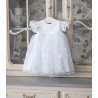 WHITE CHRISTENING/BAPTISM BABY GIRL DRESS STYLE CLARA BIS