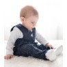 WHITE/NAVY HANDMADE BABY BOY CHRISTENING SUIT STYLE FRAN BIS