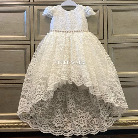 TETER WARM HANDMADE BABY GIRL IVORY CHRISTENING DRESS STYLE B81