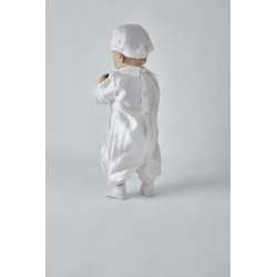 White Baby Boy Christening Romper Style BEN