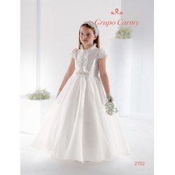 CARMY HANDMADE FIRST HOLY COMMUNION DRESS IN IVORY STYLE 2702