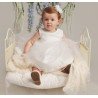 SEVVA BEAUTIFUL WHITE CHRISTENING DRESS & HEADBAND STYLE ROSE