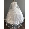 HANDMADE WHITE FIRST HOLY COMMUNION DRESS STYLE T-874