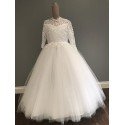 HANDMADE WHITE FIRST HOLY COMMUNION DRESS STYLE T-878