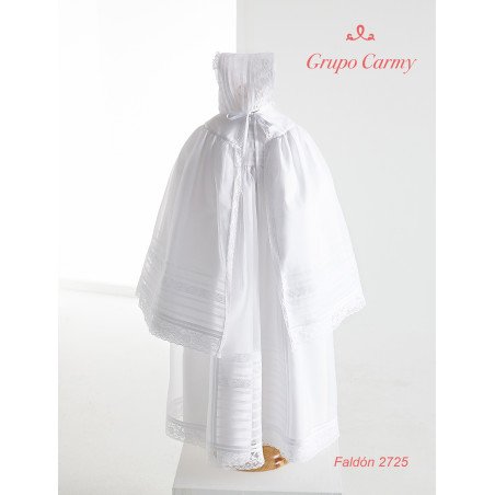 CARMY HANDMADE WHITE CHRISTENING/BAPTISM BABY GIRL GOWN & BONNET STYLE 2725