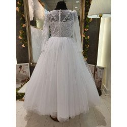 White Handmade First Holy Communion Dress Style LATIYA