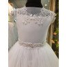 White Handmade First Holy Communion Dress Style CARMEN BIS