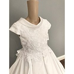 HANDMADE WHITE FIRST HOLY COMMUNION DRESS STYLE T-880