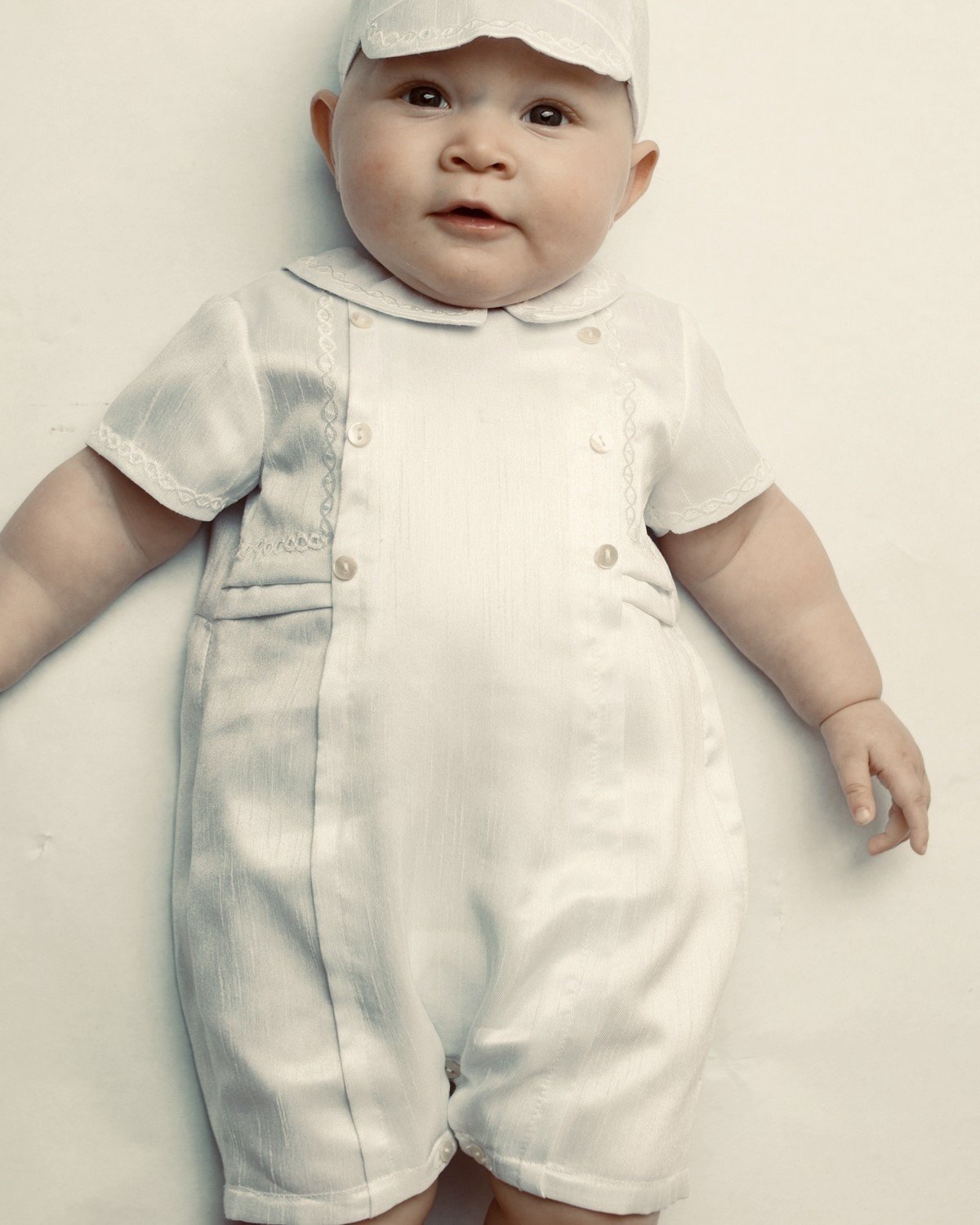 Baby boy hot sale ivory romper