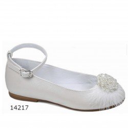 SPANISH WHITE FIRST HOLY COMMUNION SHOES BY TINNY SHOES STYLE 14217