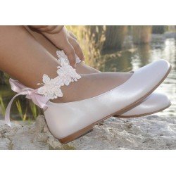 SPANISH PINK CONFIRMATION/SPECIAL OCCASION SHOES BY TINNY SHOES STYLE 15209