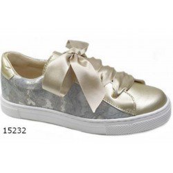 SPANISH GOLD/METAL CONFIRMATION/SPECIAL OCCASION SHOES BY TINNY SHOES STYLE 15232