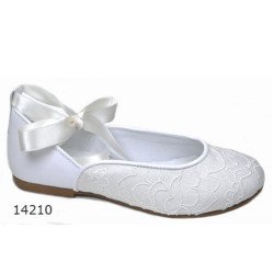 Spanish Ivory First Holy Communion Shoes by Tinny Shoes Style 14210