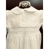 Sarah Louise Long Sleeved Ivory Christening Romper with Bonnet Style 002200