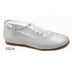 SPANISH IVORY FIRST HOLY COMMUNION SHOES BY TINNY SHOES STYLE 15214