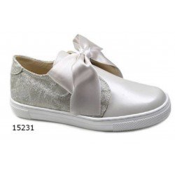 SPANISH IVORY/GOLD/DUSTY PINK CONFIRMATION/SPECIAL OCCASION SHOES BY TINNY SHOES STYLE 15231 STYLE