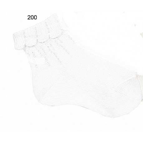 WHITE BABY GIRL/BOY CHRISTENING/BAPTISM SPANISH SOCKS STYLE 2.337/3