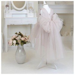 Handmade Dusky Pink Flower Girl/ Confirmation Dress Style Ama