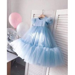 Handmade Blue Flower Girl Dress Style Gabi II