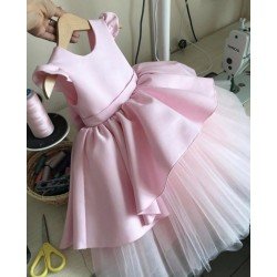 Beautiful Handmade Pink Silk Flower Girl / Special Occasion Dress Style MODENA COCO