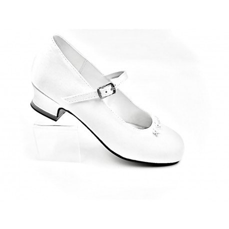 WHITE SATIN FIRST HOLY COMMUNION SHOES