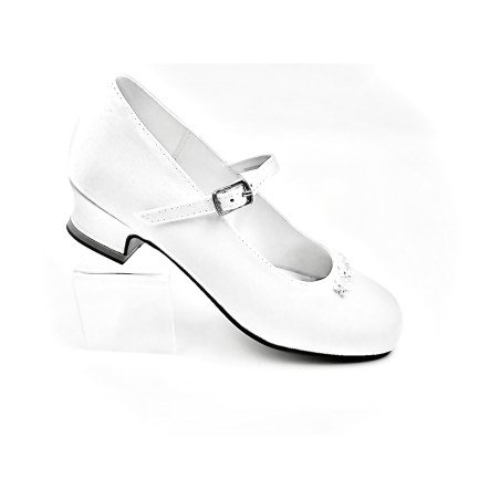 WHITE SATIN FIRST HOLY COMMUNION SHOES STYLE 5375