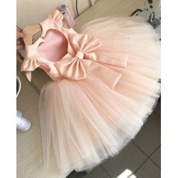 BEAUTIFUL HANDMADE PEACH CONFIRMATION DRESS STYLE CECILIA