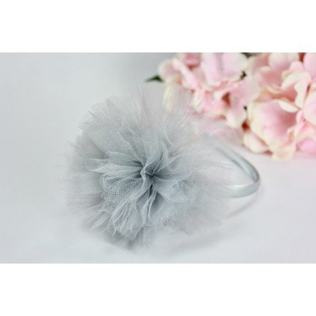 Handmade Grey/White Flower Girl/Special Occasion Headband Style PS01