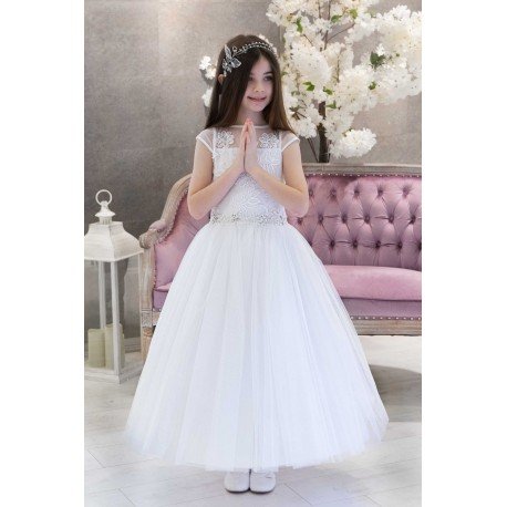 Multi-Layered Tulle Skirt Communion Dress style Bellisa