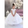 HANDMADE WHITE FIRST HOLY COMMUNION DRESS STYLE T-933