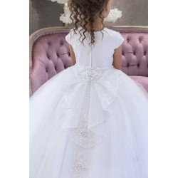 HANDMADE WHITE FIRST HOLY COMMUNION DRESS STYLE T-933