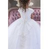 HANDMADE WHITE FIRST HOLY COMMUNION DRESS STYLE T-933