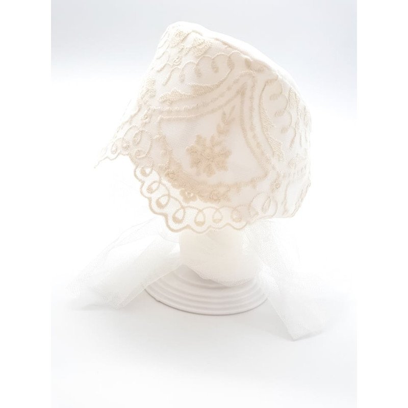 MARLA IVORY BABY GIRL CHRISTENING/BAPTISM BONNET STYLE M757