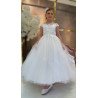 HANDMADE WHITE FIRST HOLY COMMUNION DRESS STYLE T-881