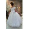 HANDMADE WHITE FIRST HOLY COMMUNION DRESS STYLE T-881