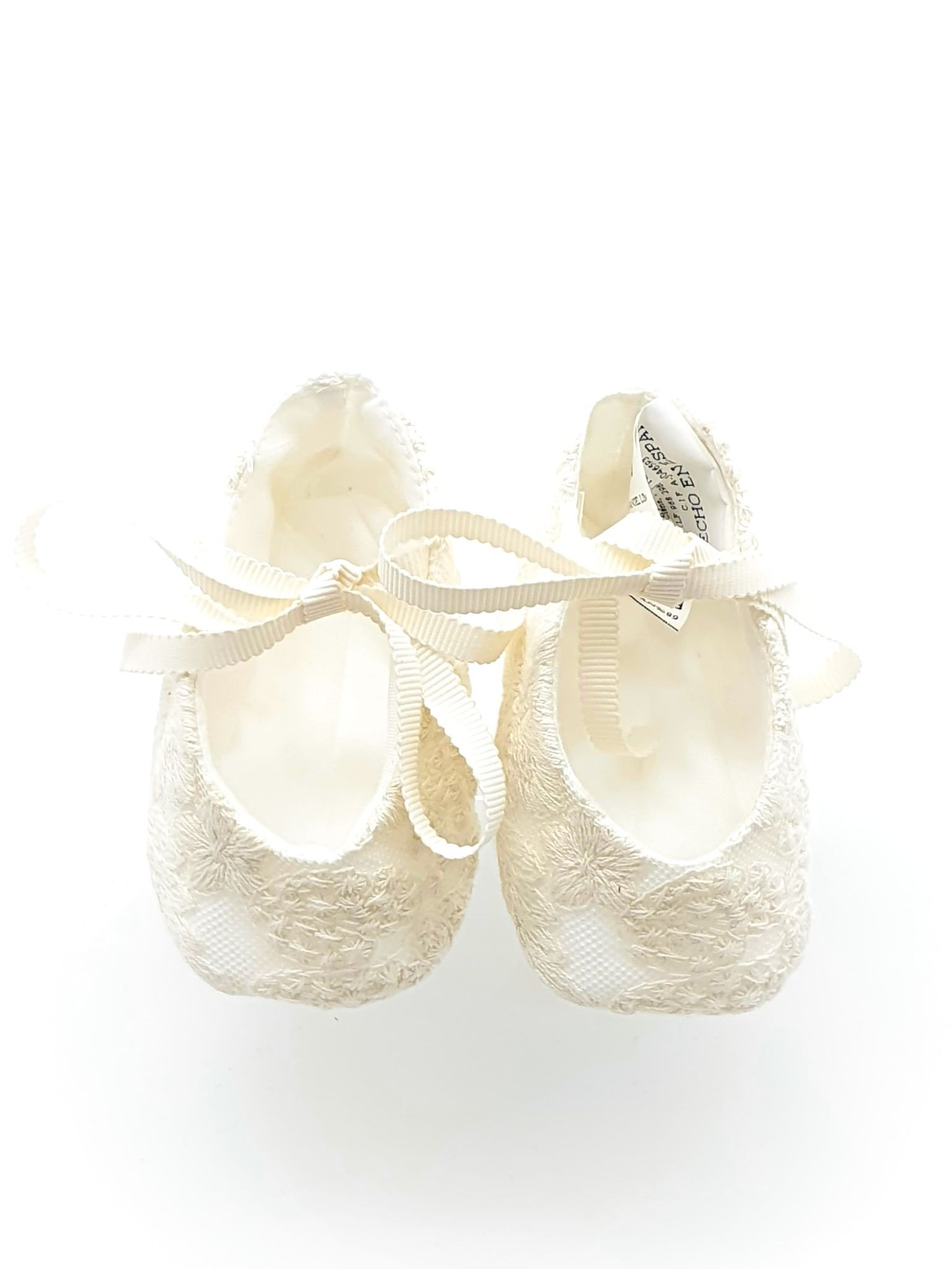 Baby girl clearance ivory christening shoes