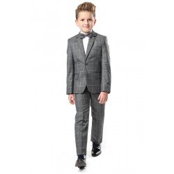 Gray Checkered 2 Pieces First Holy Communion/Special Occasion Suit Style CARLO