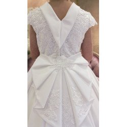 HANDMADE WHITE FIRST HOLY COMMUNION DRESS STYLE T-880